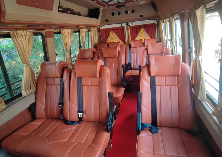13  seater Deluxe Tempo Traveller Bangalore